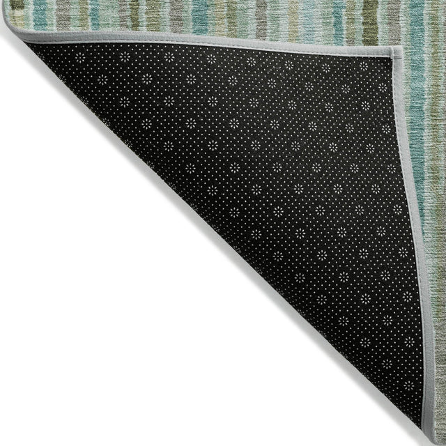 Addison Chantille ACN2102 Stripes Machine Made Transitional Aloe Rug