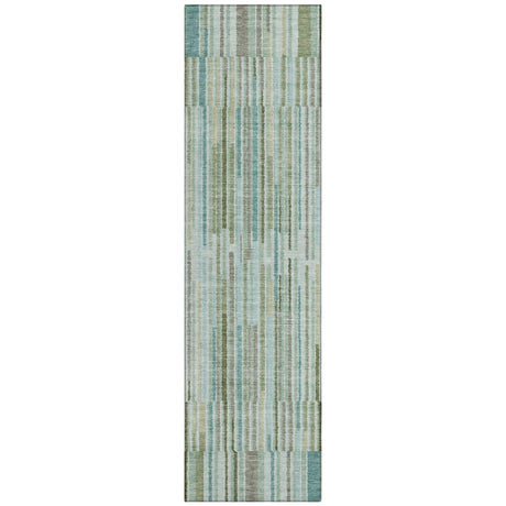 Addison Chantille ACN2102 Stripes Machine Made Transitional Aloe Rug