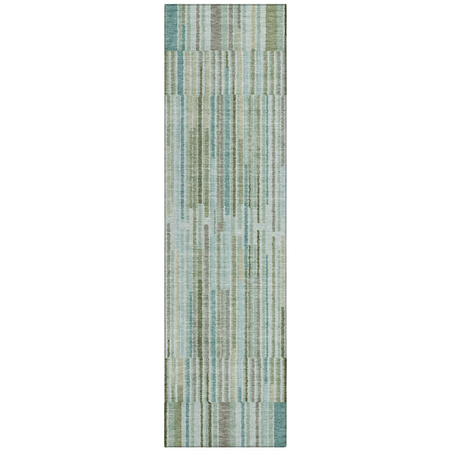 Addison Chantille ACN2102 Stripes Machine Made Transitional Aloe Rug