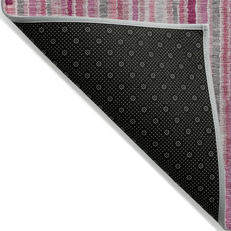 Addison Chantille ACN2102 Stripes Machine Made Transitional Blush Rug