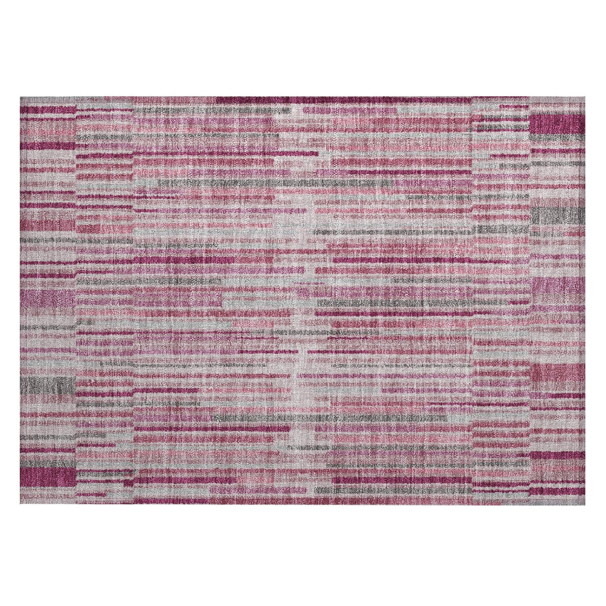 Addison Chantille ACN2102 Stripes Machine Made Transitional Blush Rug