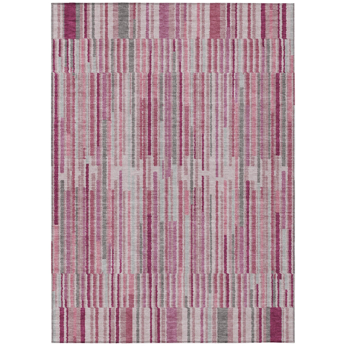 Addison Chantille ACN2102 Stripes Machine Made Transitional Blush Rug