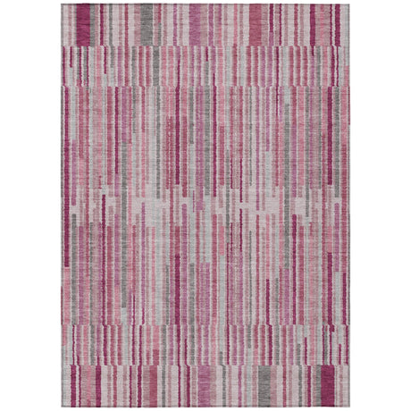 Addison Chantille ACN2102 Stripes Machine Made Transitional Blush Rug
