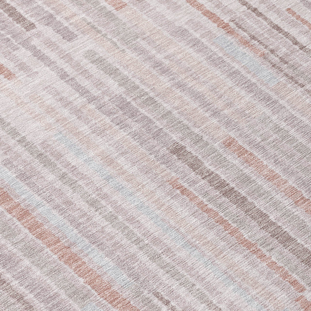 Addison Chantille ACN2102 Stripes Machine Made Transitional Coral Rug