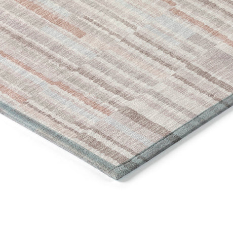 Addison Chantille ACN2102 Stripes Machine Made Transitional Coral Rug