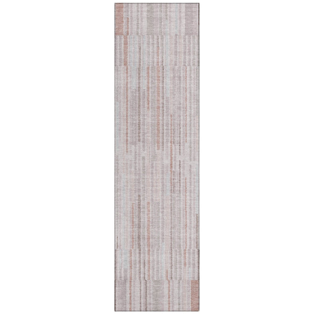 Addison Chantille ACN2102 Stripes Machine Made Transitional Coral Rug