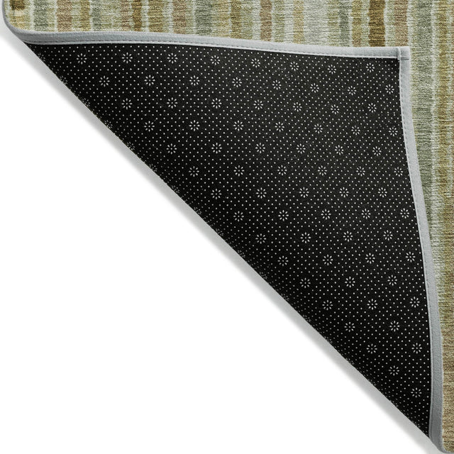 Addison Chantille ACN2102 Stripes Machine Made Transitional Khaki Rug