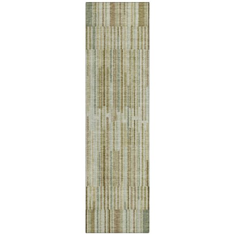 Addison Chantille ACN2102 Stripes Machine Made Transitional Khaki Rug