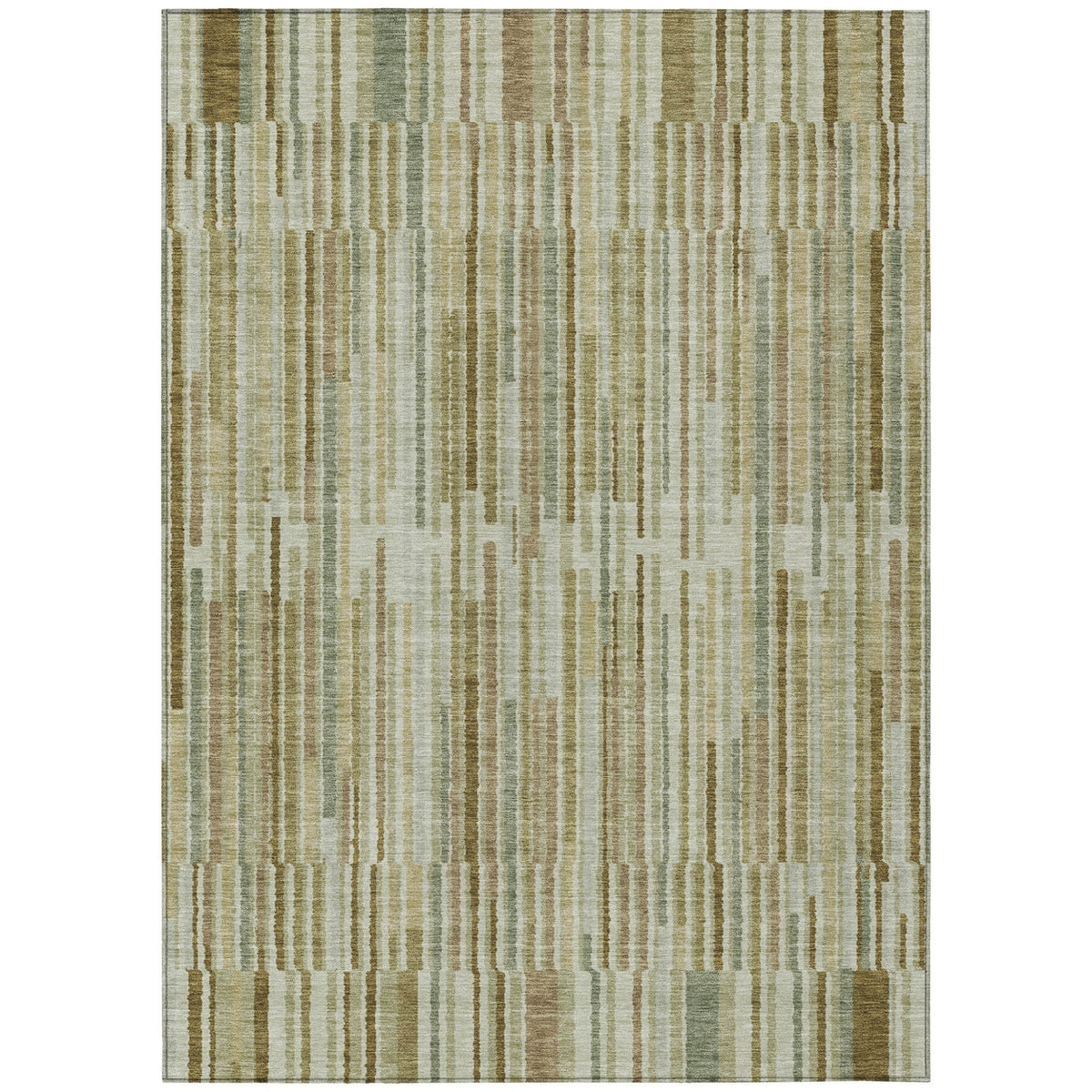 Addison Chantille ACN2102 Stripes Machine Made Transitional Khaki Rug