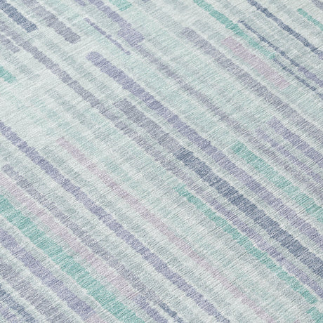 Addison Chantille ACN2102 Stripes Machine Made Transitional Mint Rug