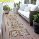 Addison Chantille ACN2102 Stripes Machine Made Transitional Paprika Rug