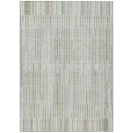 Addison Chantille ACN2102 Stripes Machine Made Transitional Sage Rug