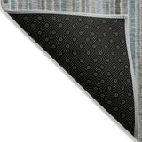 Addison Chantille ACN2102 Stripes Machine Made Transitional Teal Rug