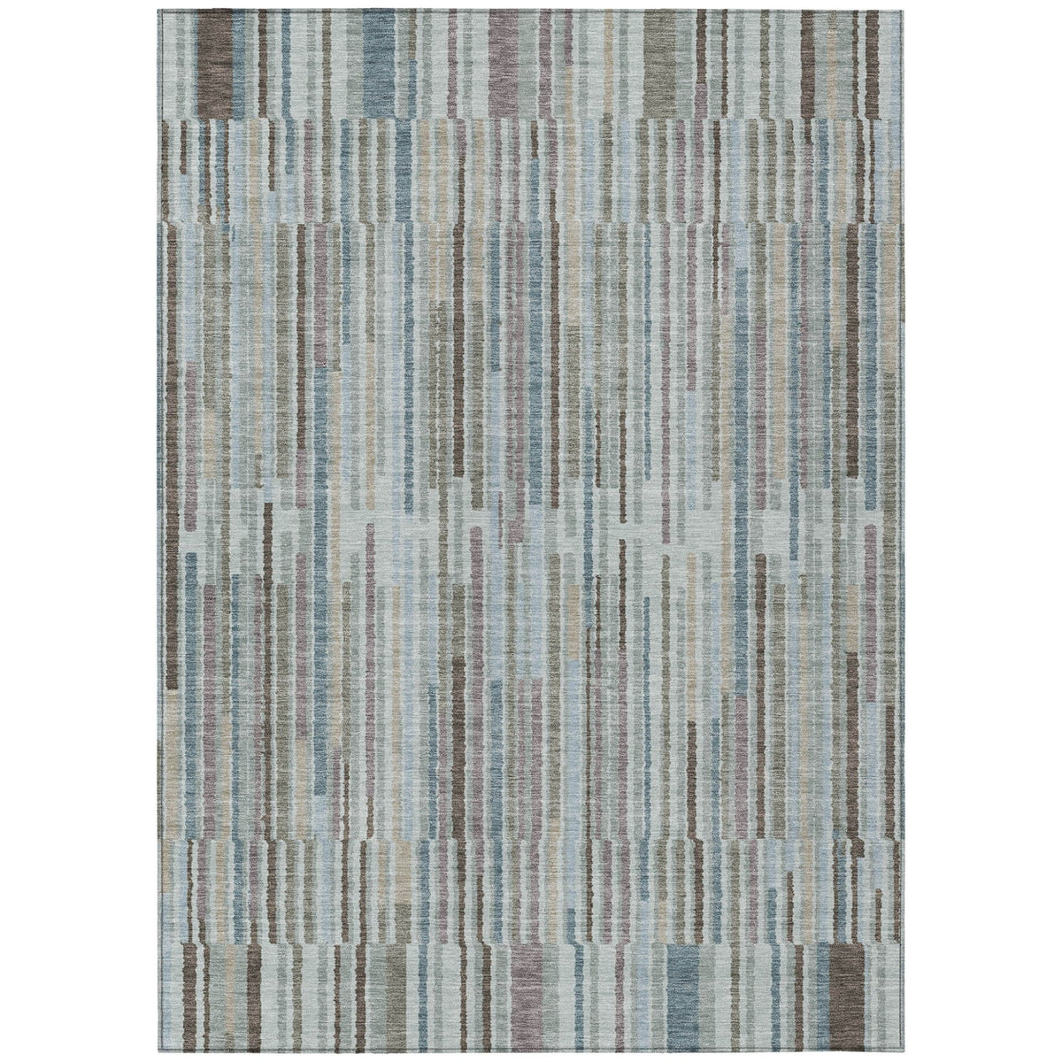 Addison Chantille ACN2102 Stripes Machine Made Transitional Teal Rug