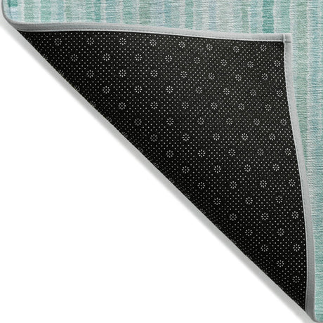 Addison Chantille ACN2102 Stripes Machine Made Transitional Turquoise Rug