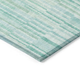 Addison Chantille ACN2102 Stripes Machine Made Transitional Turquoise Rug