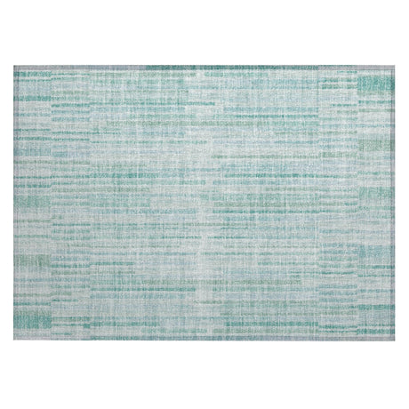 Addison Chantille ACN2102 Stripes Machine Made Transitional Turquoise Rug
