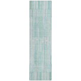 Addison Chantille ACN2102 Stripes Machine Made Transitional Turquoise Rug