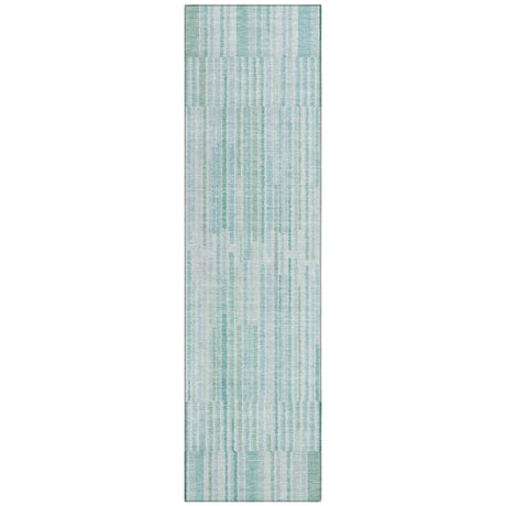 Addison Chantille ACN2102 Stripes Machine Made Transitional Turquoise Rug