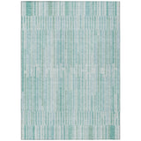 Addison Chantille ACN2102 Stripes Machine Made Transitional Turquoise Rug