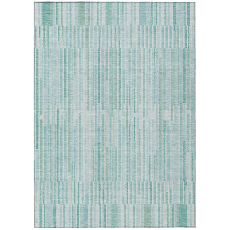 Addison Chantille ACN2102 Stripes Machine Made Transitional Turquoise Rug