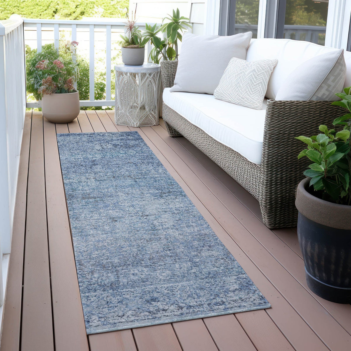 Addison Chantille ACN2103 Global Machine Made Traditional Blue Rug