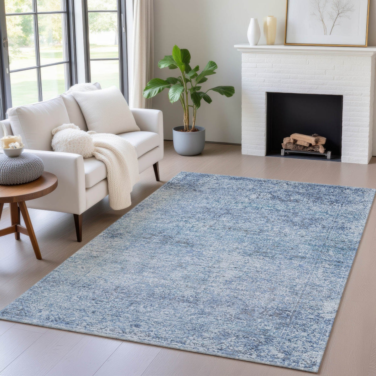 Addison Chantille ACN2103 Global Machine Made Traditional Blue Rug