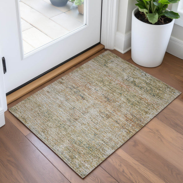Addison Chantille ACN2103 Global Machine Made Traditional Gold Rug