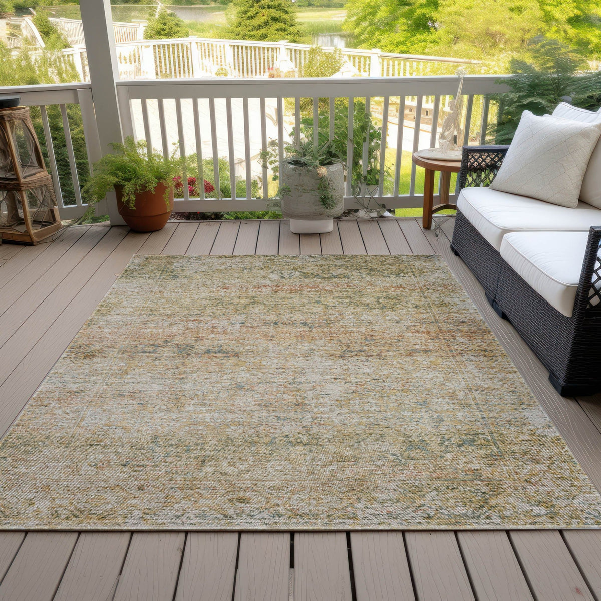 Addison Chantille ACN2103 Global Machine Made Traditional Gold Rug