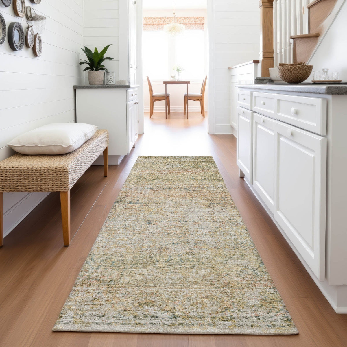 Addison Chantille ACN2103 Global Machine Made Traditional Gold Rug