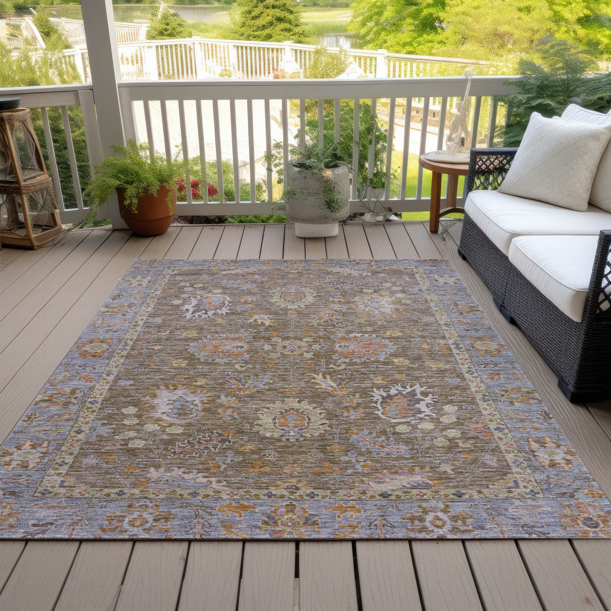 Addison Chantille ACN2104 Global Machine Made Traditional Brown Rug