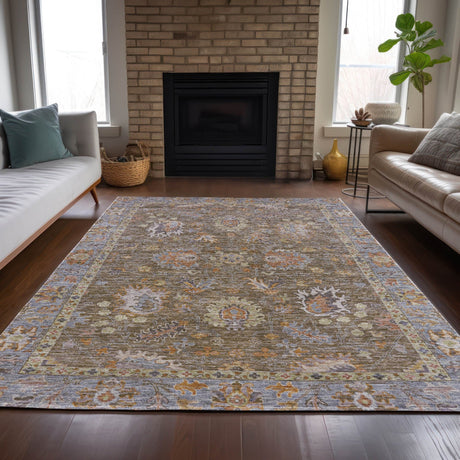 Addison Chantille ACN2104 Global Machine Made Traditional Brown Rug