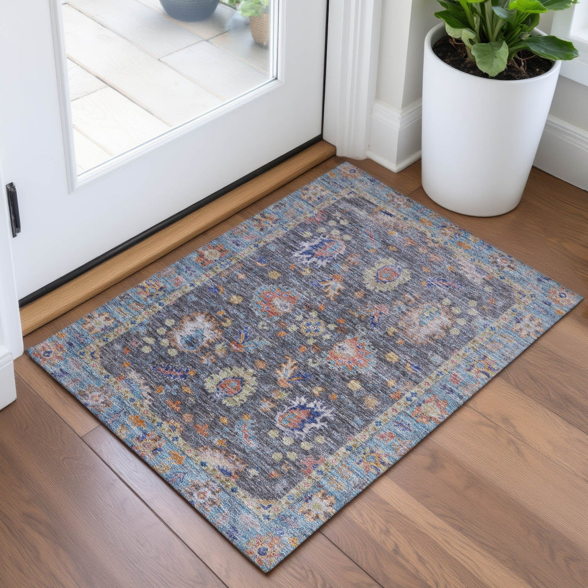 Addison Chantille ACN2104 Global Machine Made Traditional Gray Rug