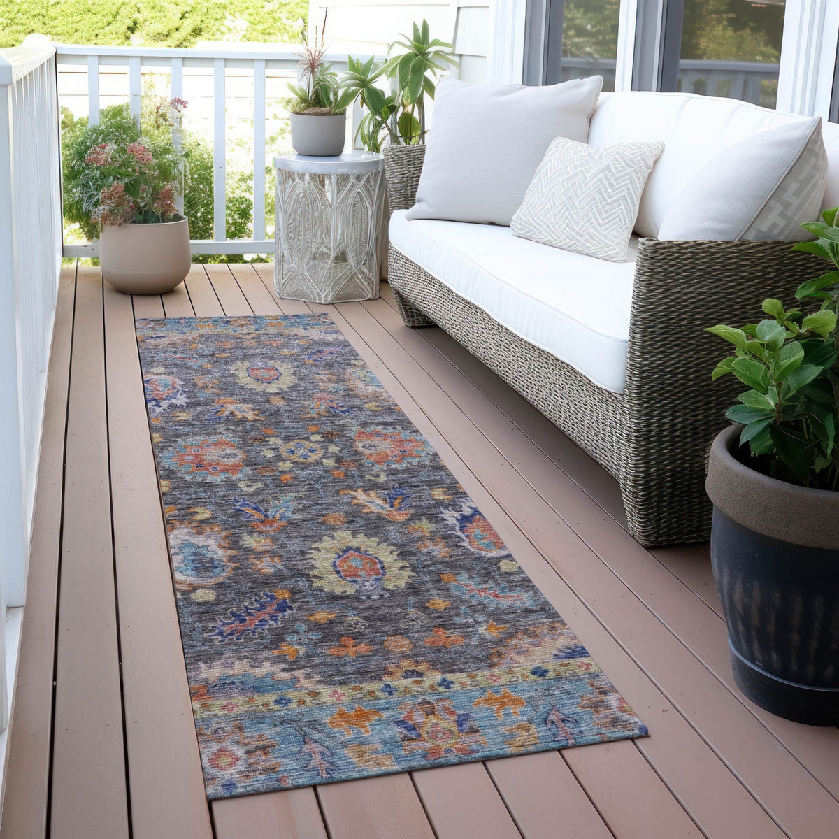 Addison Chantille ACN2104 Global Machine Made Traditional Gray Rug