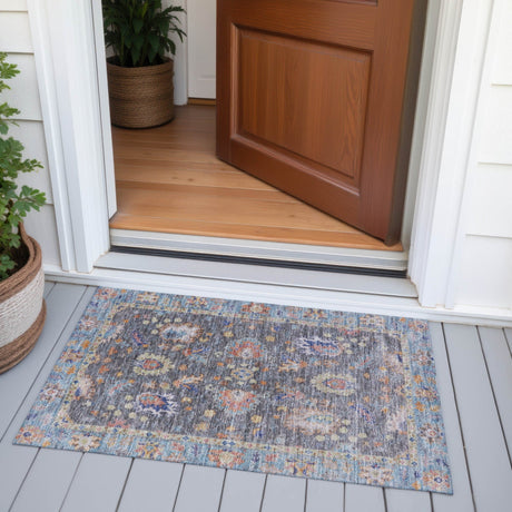 Addison Chantille ACN2104 Global Machine Made Traditional Gray Rug