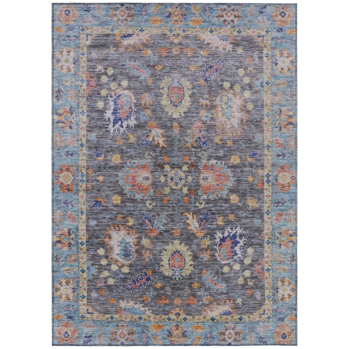 Addison Chantille ACN2104 Global Machine Made Traditional Gray Rug