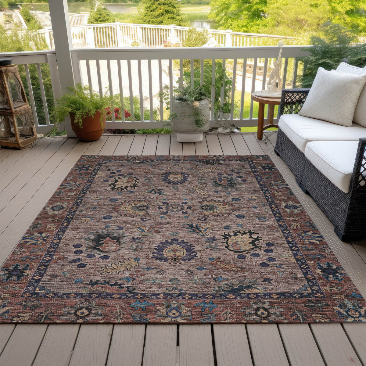 Addison Chantille ACN2104 Global Machine Made Traditional Mocha Rug