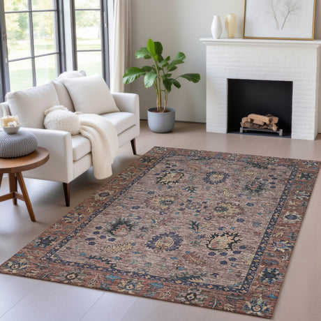 Addison Chantille ACN2104 Global Machine Made Traditional Mocha Rug