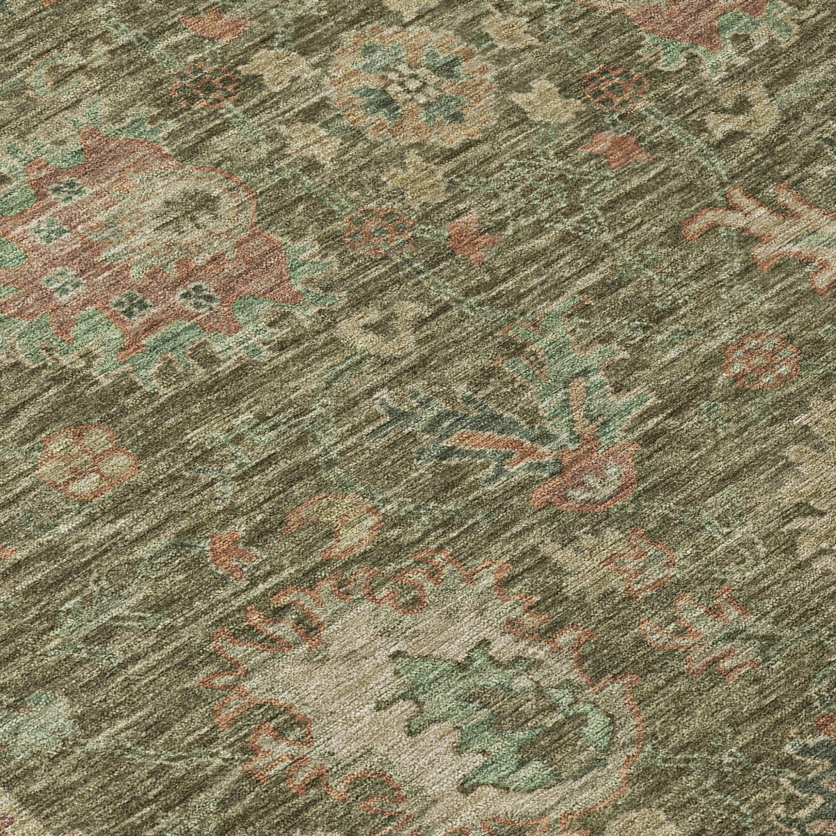 Addison Chantille ACN2104 Global Machine Made Traditional Olive Rug