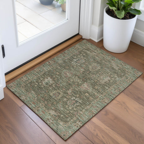 Addison Chantille ACN2104 Global Machine Made Traditional Olive Rug