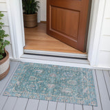 Addison Chantille ACN2104 Global Machine Made Traditional Teal Rug