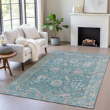 Addison Chantille ACN2104 Global Machine Made Traditional Teal Rug