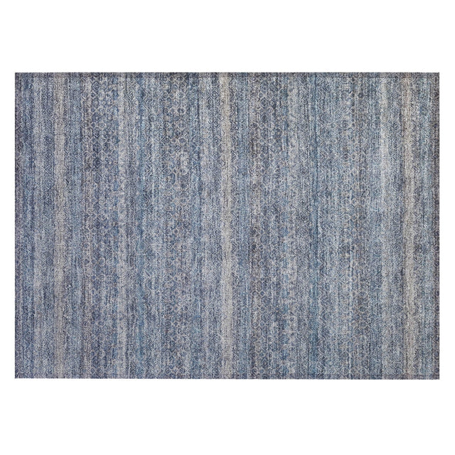 Addison Chantille ACN2105 Stripes Machine Made Transitional Blue Rug