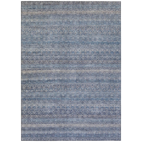 Addison Chantille ACN2105 Stripes Machine Made Transitional Blue Rug