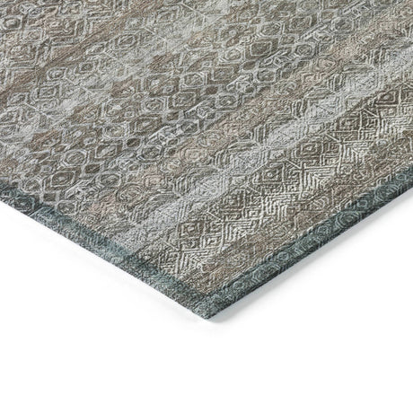 Addison Chantille ACN2105 Stripes Machine Made Transitional Brown Rug