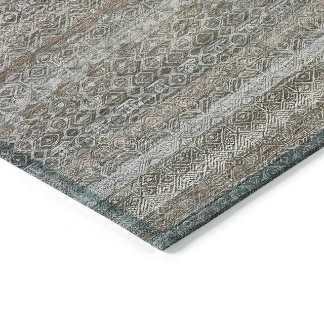 Addison Chantille ACN2105 Stripes Machine Made Transitional Brown Rug