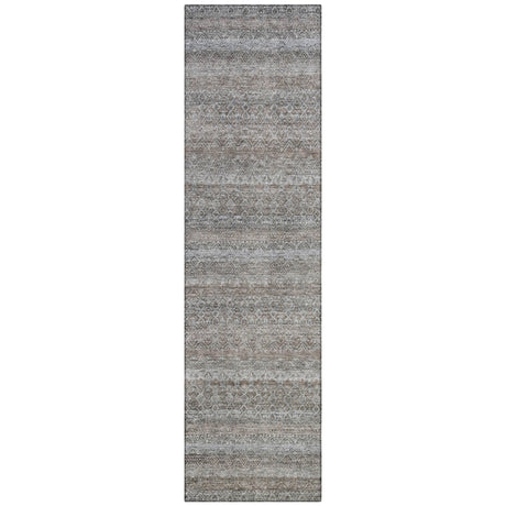 Addison Chantille ACN2105 Stripes Machine Made Transitional Brown Rug
