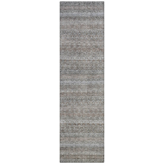 Addison Chantille ACN2105 Stripes Machine Made Transitional Brown Rug