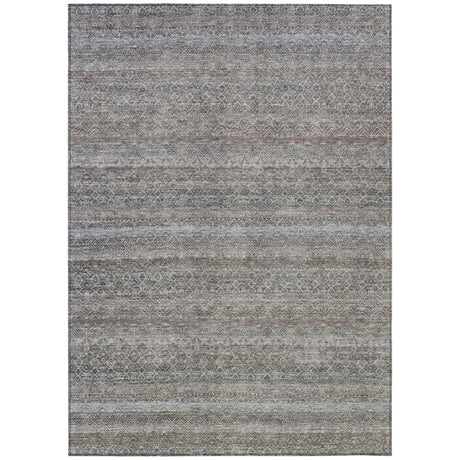 Addison Chantille ACN2105 Stripes Machine Made Transitional Brown Rug