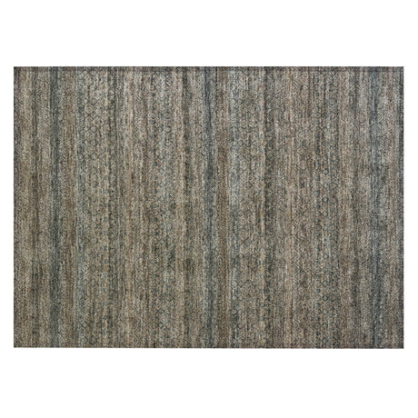 Addison Chantille ACN2105 Stripes Machine Made Transitional Chocolate Rug